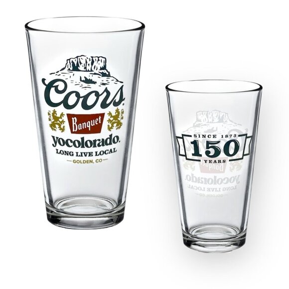 Coors Banquet YoColorado Limited Edition Pint Glass Koozie Set and Stickers - Picture 2 of 9